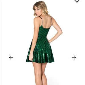 Blackmilk clothing limited edition mermemerald straps skater dress